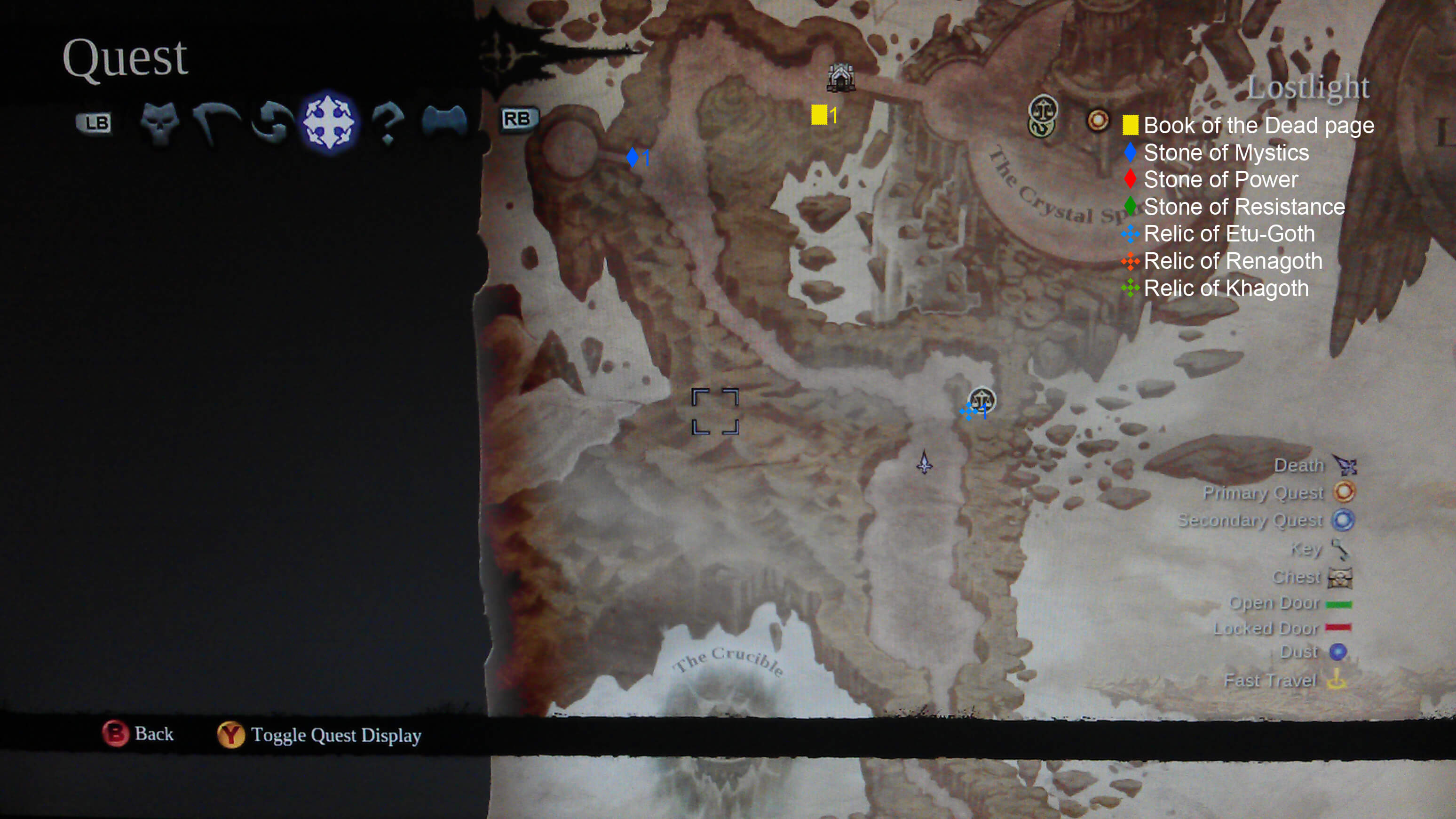 Darksiders II Lostlight Collectibles Map