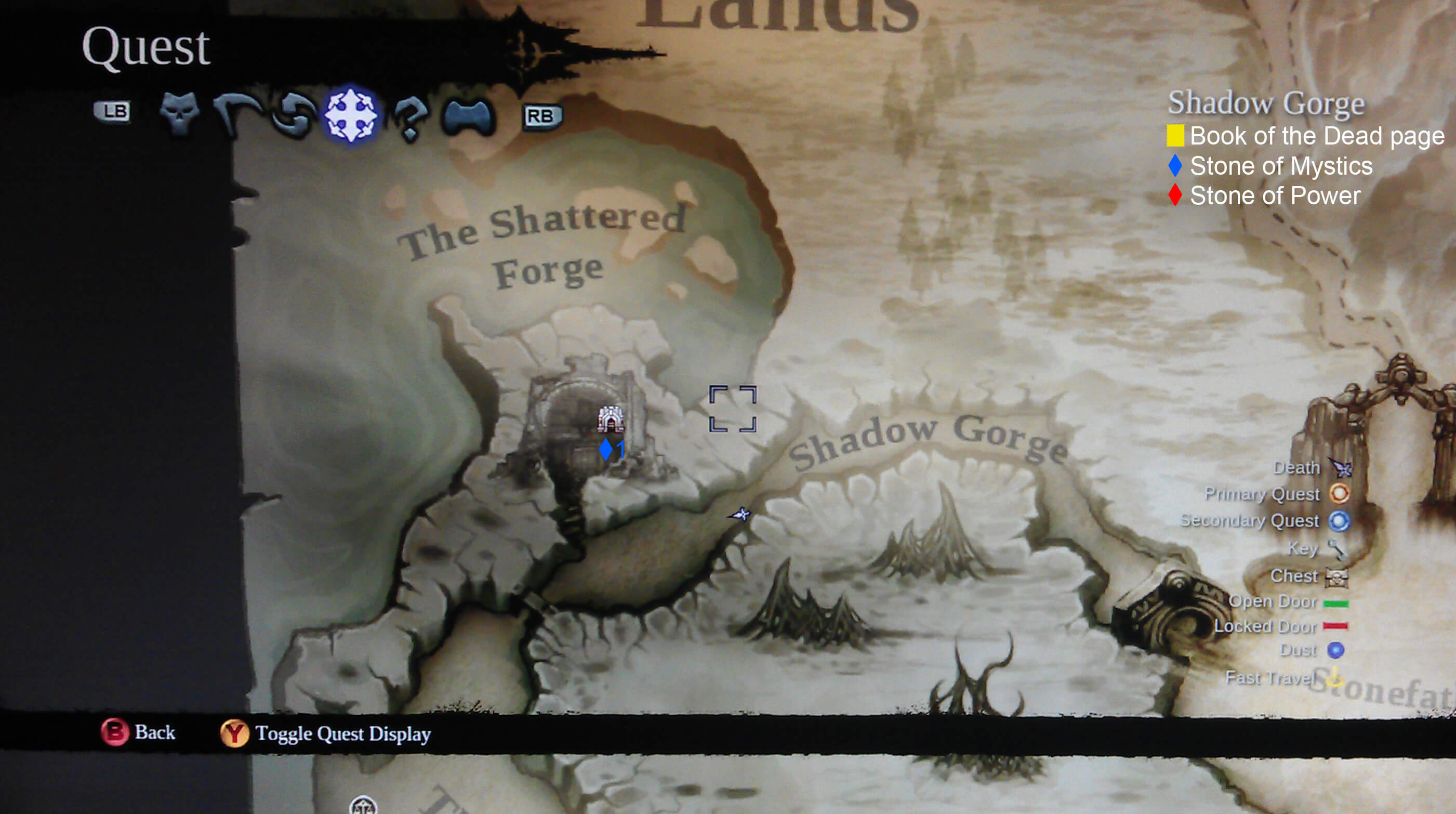 Darksiders II The Shadow Gorge Collectibles Map