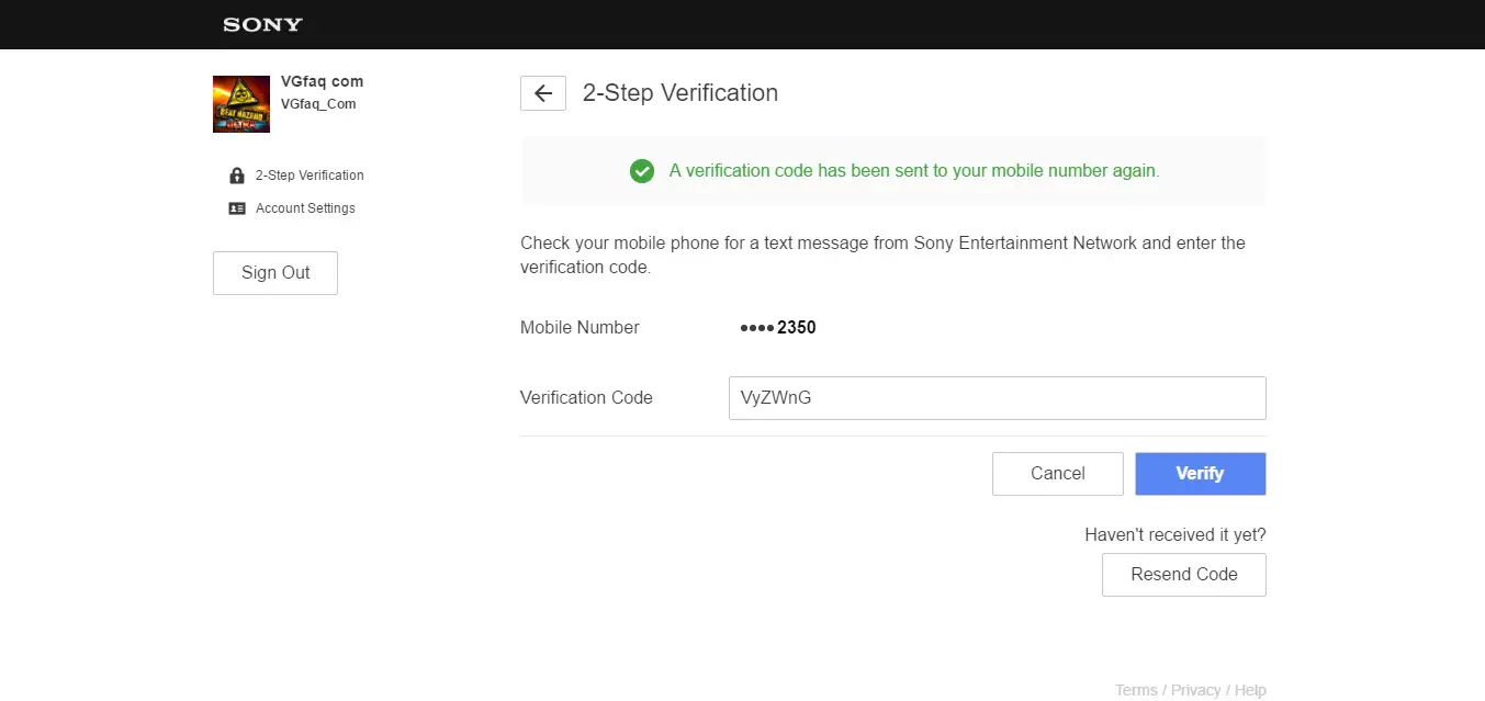 How to Activate the New PlayStation Account 2Step Verification VGFAQ